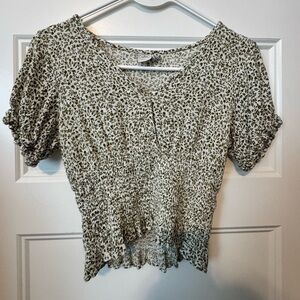 Paper Crane Smocked Waist Top Size Extra Small